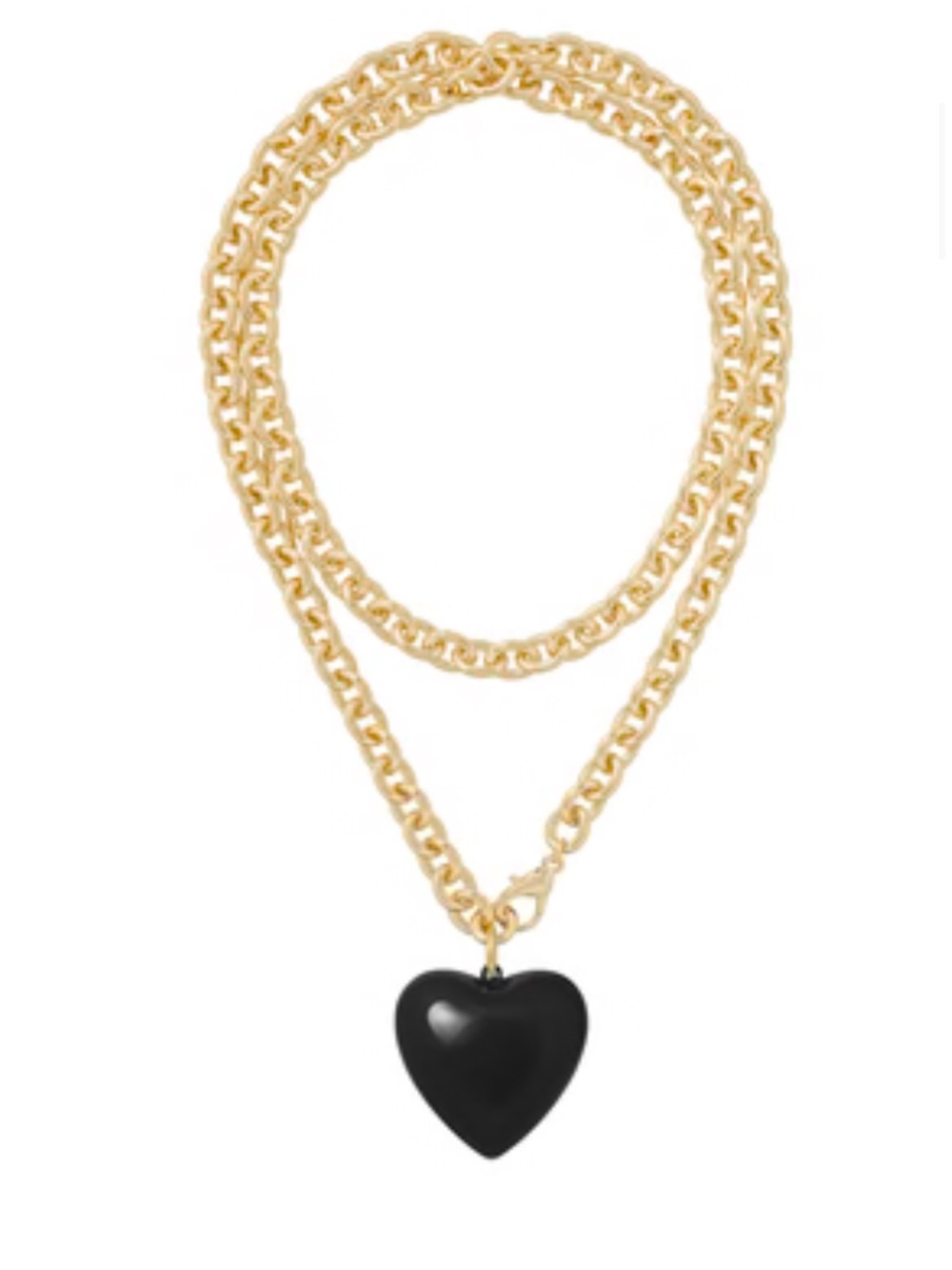 NWOT Roxanne Assoulin The Big Puffy Heart Charm Necklace